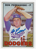 Autographed RON PERRANOSKI Los Angeles Dodgers 1967 Topps Card