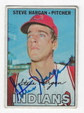 Autographed STEVE HARGAN Cleveland Indians 1967 Topps Card