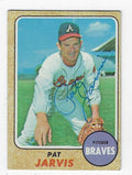 Autographed PAT JARVIS Atlanta Braves 1968 Topps card