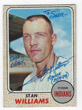 Autographed STAN WILLIAMS Cleveland Indians 1968 Topps Card