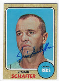 Autographed JIMMIE SCHAFFER Cincinnati Reds 1968 Topps Card