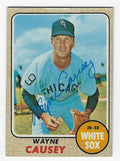 Autographed WAYNE CAUSEY Chicago White Sox 1968 Topps Card