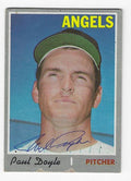 Autographed PAUL DOYLE California Angels 1970 TOPPS card #277