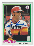 Autographed ART HOWE Houston Astros 1978 Topps Card