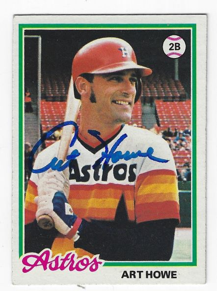 Autographed ART HOWE Houston Astros 1978 Topps Card