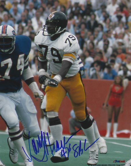 Autographed LARRY BROWN 8X10 Pittsburgh Steelers Photo