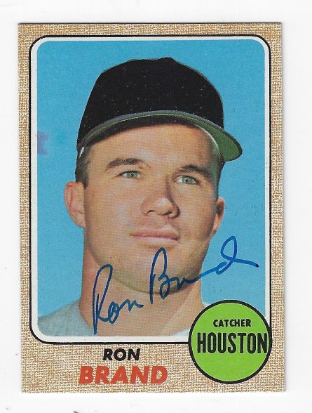 Autographed RON BRAND Houston Astros 1968 Topps Card