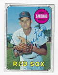 Autographed JOSE SANTIAGO Boston Red Sox 1969 Topps Card