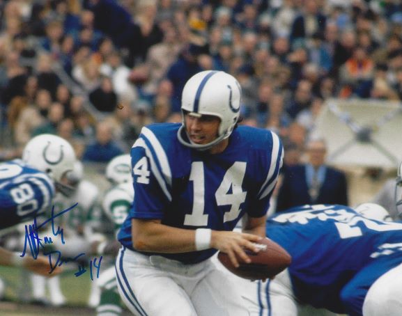 AUTOGRAPHED MARTY DOMRES 8x10 Baltimore Colts Photo
