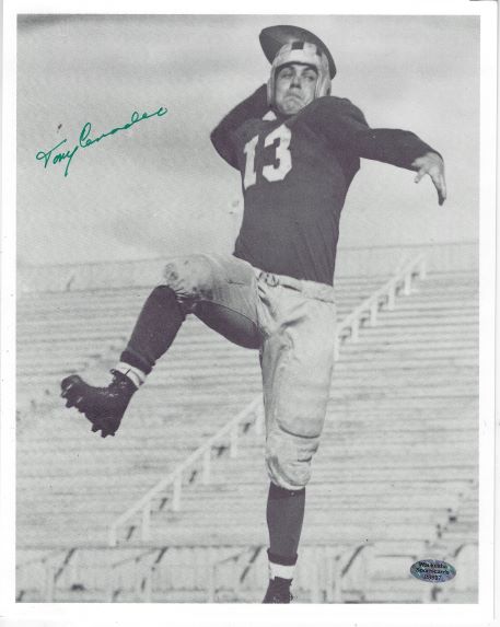 Autographed TONY CANADEO 8x10 Green Bay Packers Photo