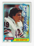 Autographed DAN HAMPTON 1981 Topps Chicago Bears Card