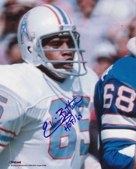 Autographed  ELVIN BETHEA "HOF 03" 8X10 Houston Oilers photo