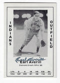 Autographed EARL AVERILL Cleveland Indians 1979 Diamond Greats Card