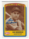 Autographed LOU BOUDREAU Cleveland Indians 1990 Swell Baseball Greats card