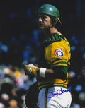 AUTOGRAPHED LARRY HANEY 8X10 OAKLAND A's Photo