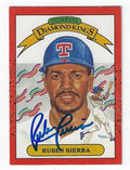 Autographed RUBEN SIERRA 1990 Donruss Diamond King