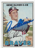 Autographed GENE OLIVER Atlanta Braves 1967 Topps Card