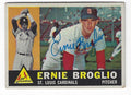 Autographed ERNIE BROGLIO St. Louis Cardinals 1960 Topps Card