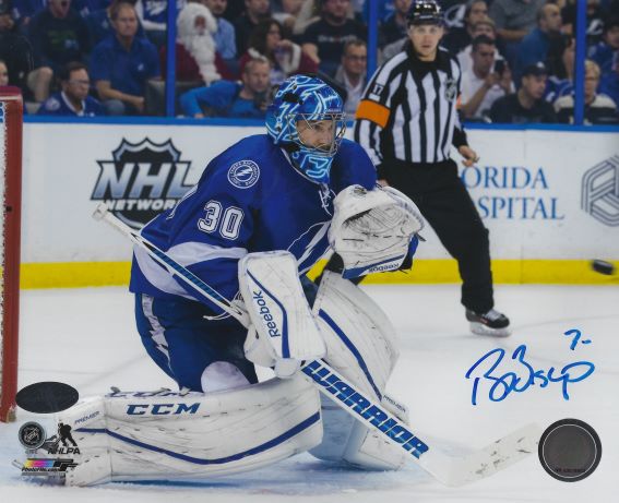 Autographed BEN BISHOP 8x10 Tampa Bay Lightning Photo