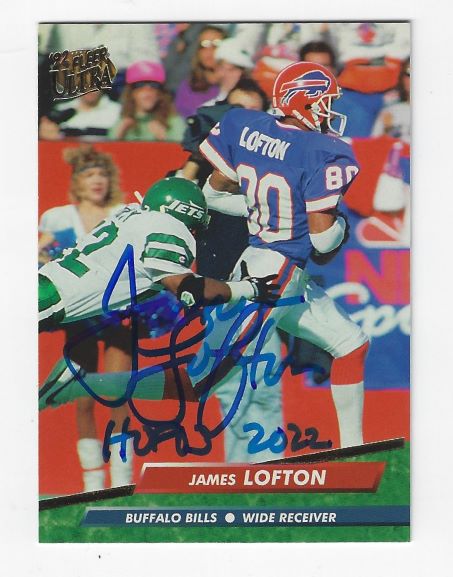 Autographed James Lofton Buffalo Bills 1992 Fleer Ultra card #24