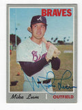 Autographed MIKE LUM Atlanta Braves 1970 Topps Card
