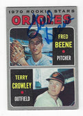 Autographed FRED BEENE Baltimore Orioles 1970 Topps Card
