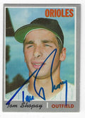 Autographed TOM SHOPAY Baltimore Orioles 1970 Topps Card