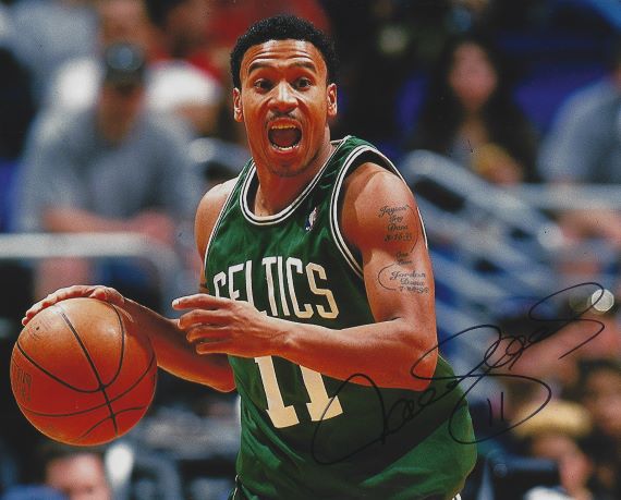 Autographed DANA BARROS 8x10 Boston Celtics Photo