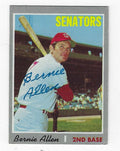 Autographed BERNIE ALLEN Washington Senators 1970 Topps Card