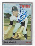 Autographed Rick Renick Minnesota Twins 1970 Topps Card