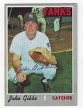 Autographed JAKE GIBBS New York Yankees 1970 Topps card