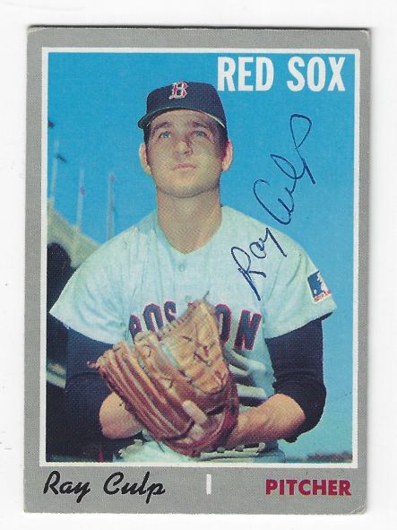 Autographed RAY CULP Boston Red Sox 1970 Topps Card