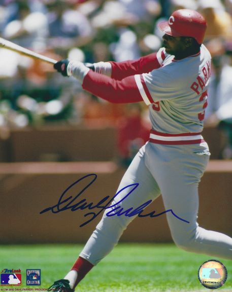 AUTOGRAPHED DAVE PARKER 8x10 Cincinnati Reds Photo