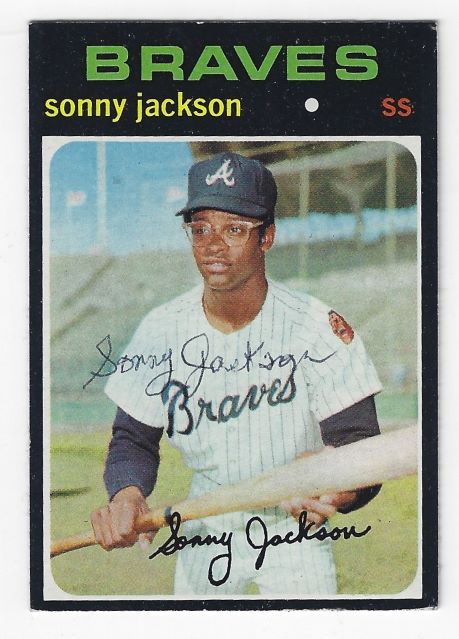 Autographed SONNY JACKSON Atlanta Braves 1971 Topps Card