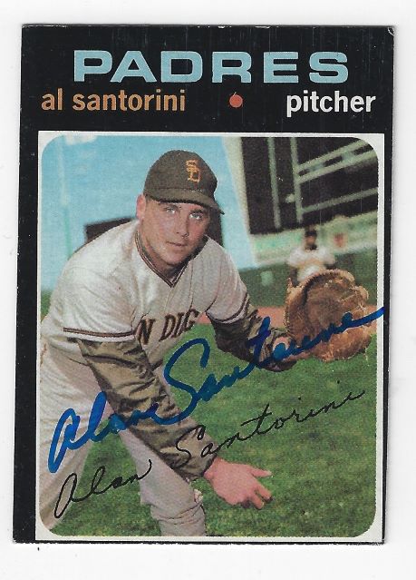 Autographed AL SANTORINI San Diego Padres 1971 Topps Card