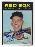 Autographed KEN TATUM Boston Red Sox 1971 Topps Card