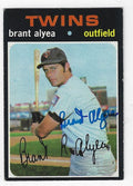 Autographed BRANT ALYEA Minnesota Twins 1971 Topps Card