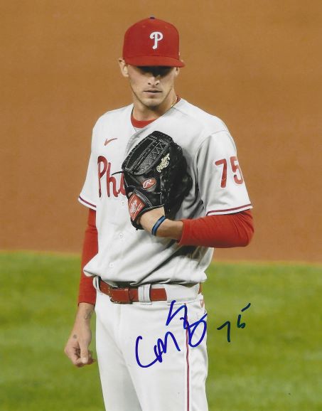 Autographed CONNOR BROGDON 8X10 Philadelphia Phillies Photo