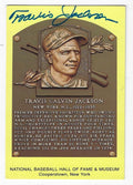 Autographed Travis Jackson Hall of Fame Gold Plaque