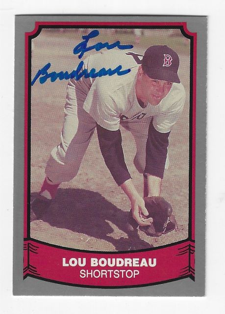Signed 1988 LOU BOUDREAU Pacific Legends card