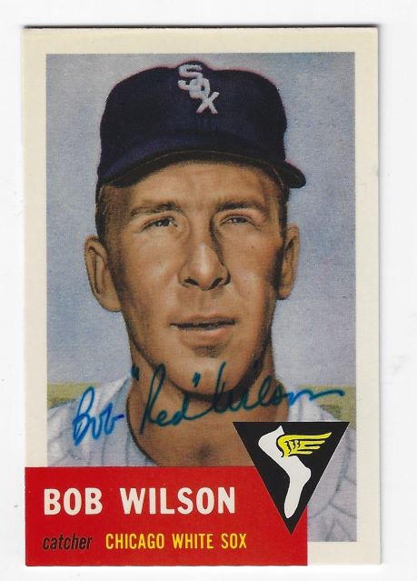 Autographed BOB RED WILSON 1953 Topps Archives Card