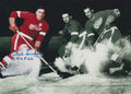 Autographed TED LINDSAY 8X10 Detroit Red Wings Photo