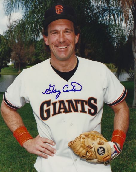 Autographed GARY CARTER 8X10 San Francisco Giants photo