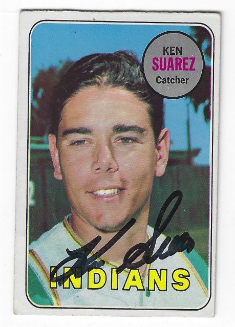 Autographed KEN SUAREZ Cleveland Indians 1969 Topps  Card