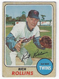 Autographed RICH ROLLINS Minnesota Twins 1968 Topps Card