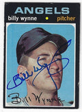 Autographed BILLY WYNNE California Angels 1971 Topps Card