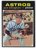 Autographed JACK BILLINGHAM 1971 Houston Astros Topps Card