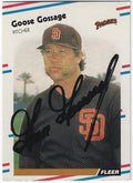 Autographed GOOSE GOSSAGE San Diego Padres 1988 Fleer Card