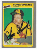 Autographed GOOSE GOSSAGE San Diego Padres 1985 Fleer Card