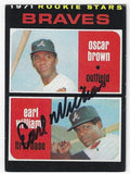 Autographed EARL WILLIAMS  Atlanta Braves 1971 Topps Card